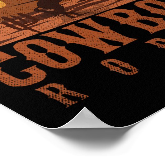 Cowboy Rodeo Westerne Texaanse Gift Horseck Rijden Poster (Hoek)