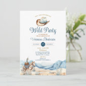 Cowboy Rodeo Wild Party Westerne Ranch 5e verjaard Kaart (Staand voorkant)