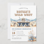 Cowboy Rodeo Wild West Ranch 5e verjaardag Kaart (Voorkant)