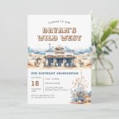 Cowboy Rodeo Wild West Ranch 5e verjaardag Kaart (Staand voorkant)