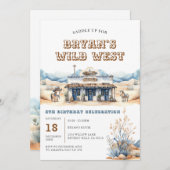 Cowboy Rodeo Wild West Ranch 5e verjaardag Kaart (Voorkant / Achterkant)