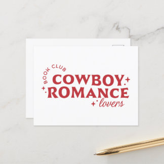 Cowboy romance liefhebbers boek club briefkaart