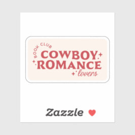 Cowboy romance liefhebbers boek club sticker