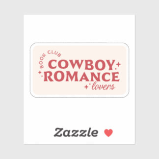 Cowboy romance liefhebbers boek club sticker