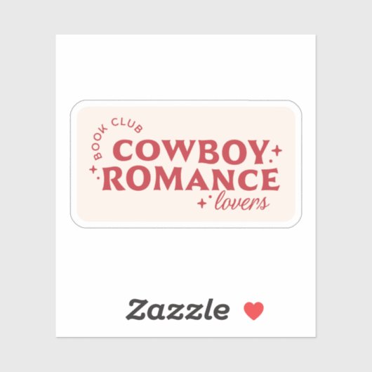 Cowboy romance liefhebbers boek club sticker (Vel)