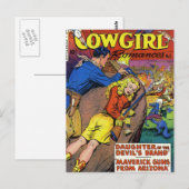 Cowboy-Romancen Briefkaart (Voorkant / Achterkant)