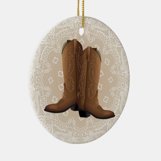 Cowboy rond! keramisch ornament (Rechts)