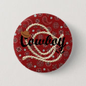Cowboy Ronde Button 5,7 Cm (Voorkant)