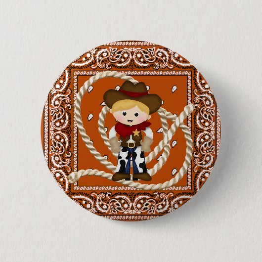 Cowboy Ronde Button 5,7 Cm (Voorkant)