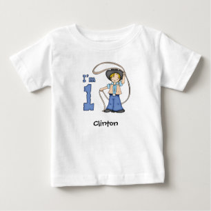 Cowboy Roper 1e Verjaardag Baby T-shirt