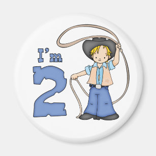 Cowboy Roper 2de Birthday Magnet