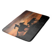 Cowboy Roping a Steer Bathmat Badmat (Gekanteld)