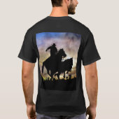 Cowboy Roping a Steer Country Western T-shirt (Achterkant)