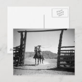 Cowboy roping briefkaart (Voorkant / Achterkant)