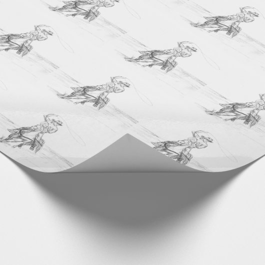 Cowboy Roping Cadeaupapier (Hoek)
