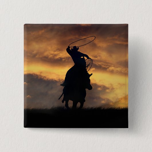 Cowboy Roping Flair Button (Voorkant)