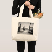 Cowboy roping grote tote bag (Voorkant (product))