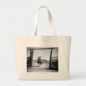 Cowboy roping grote tote bag (Voorkant)