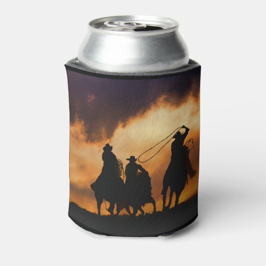 Cowboy Roping in de Sunset Blikjeskoeler (Blikje Achterkant)