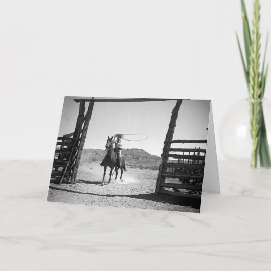 Cowboy roping kaart (Voorkant)