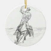 Cowboy Roping Keramisch Ornament (Voorkant)