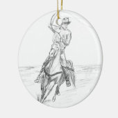Cowboy Roping Keramisch Ornament (Links)