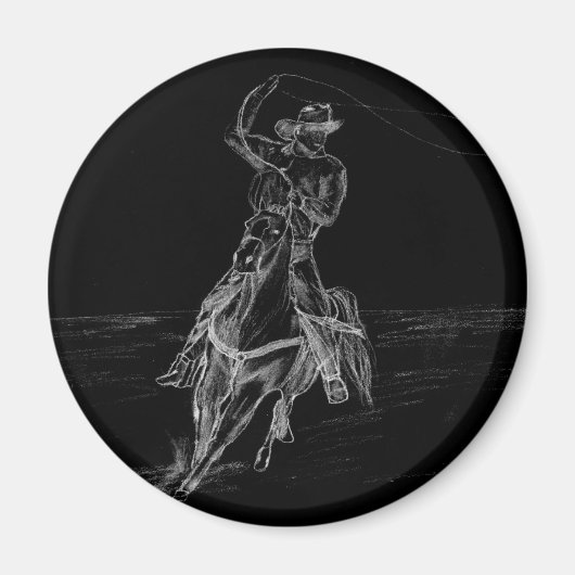 Cowboy Roping Magneet (Voorkant)