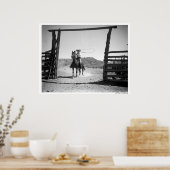 Cowboy roping poster (Keuken)