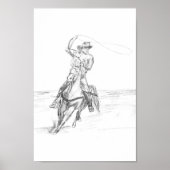 Cowboy Roping Poster (Voorkant)