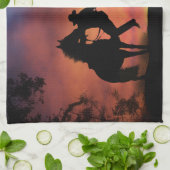 cowboy Roping Rodeo Theedoek (Gevouwen)