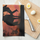 cowboy Roping Rodeo Theedoek (Quarter Fold)