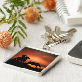 Cowboy Roping Sleutelhanger (Zijkant)