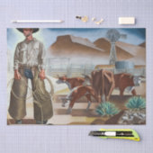 Cowboy Roping vee Tissue papier (Craft)
