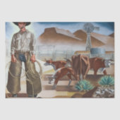 Cowboy Roping vee Tissue papier (Voorkant)