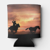 Cowboy Roping Wild Horse Western Blikjeskoeler (Achterkant)