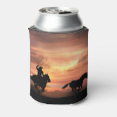 Cowboy Roping Wild Horse Western Blikjeskoeler (Blikje Achterkant)