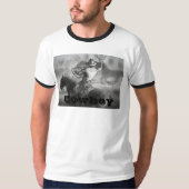 Cowboy Roping Wild Horses Mannen T-Shirt (Voorkant)