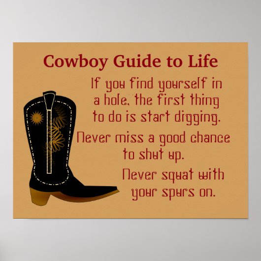 Cowboy Rules - poster kunst (Voorkant)