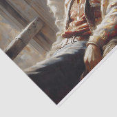 Cowboy Rustend Decoupage Tissuepapier (Detail)