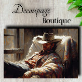 Cowboy Rustend Decoupage Tissuepapier