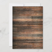 Cowboy Rustic Country Saloon Pub Vrijgezellenfeest Kaart (Achterkant)