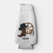 Cowboy Rustic - Gepersonaliseerd Flesjeskoeler (Voorkant)