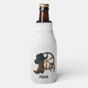 Cowboy Rustic - Gepersonaliseerd Flesjeskoeler