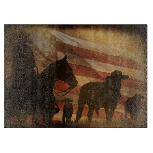 Cowboy Rustic Rodeo Snijplank (Voorkant)