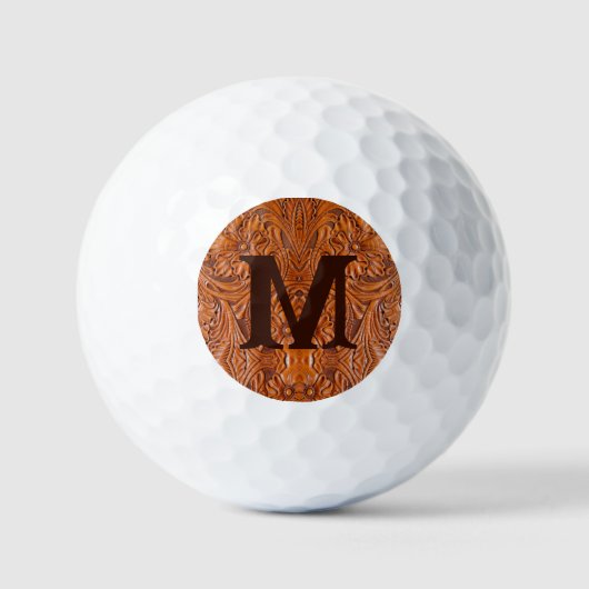 Cowboy Rustic western country huwelijksmonogram Golfballen (Voorkant)