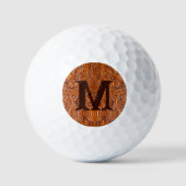 Cowboy Rustic westerse landelijke trouwmonogram Golfballen (Voorkant)