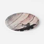 Cowboy Rustic Wood Barn Country Birthday Party Papieren Bordje (Gekanteld)