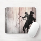 Cowboy Rustic Wood Barn Land Wilde West Muismat (Met muis)