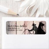 Cowboy rustiek hout schuur landelijk feest etiket (Insitu)