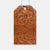 Cowboy Rustiek western land bruiloft monogram Cadeaulabel (Achterkant)